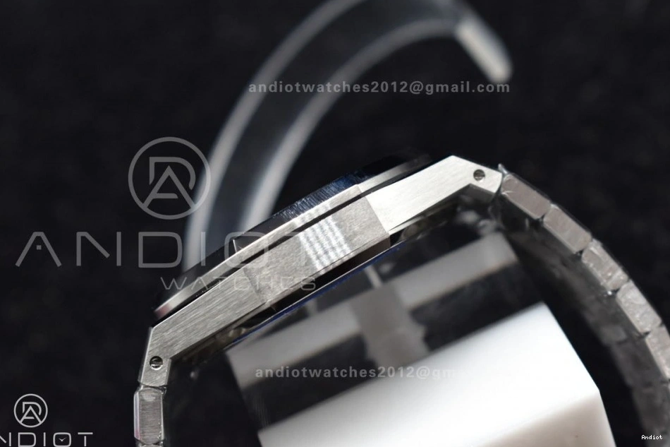 SS Oak SS Best Bracelet 1:1 A4302 Edition 15500 APSF Dial Textured Clone 41mm on Super Royal Black 0125